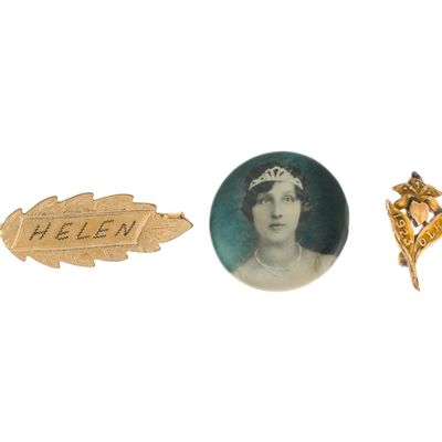 Sale Photo Thumbnail #93: Antique 10K Gold Pins & Portrait Pin