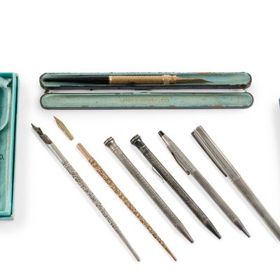 Sale Photo Thumbnail #268: 8 Sterling Silver and Gold Pen Collection Incl. Tiffany