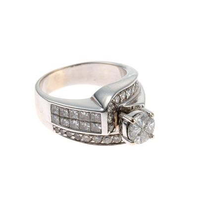 Sale Photo Thumbnail #97: 14K White Gold and Diamond Ring