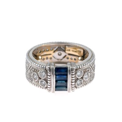 Sale Photo Thumbnail #46: Judith Ripka 18K Gold, Sapphire, and Diamond Ring