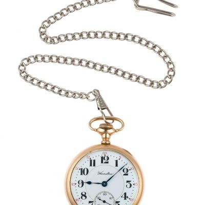 Sale Photo Thumbnail #129: Hamilton 992 Railroad Grade Pocket Watch