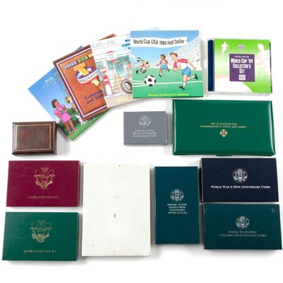 Sale Photo Thumbnail #168: Commemorative Coin Sets With Silver Dollars