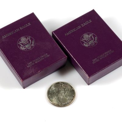 Sale Photo Thumbnail #228: Three Silver American Eagle One Dollar