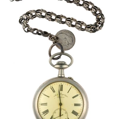 Sale Photo Thumbnail #118: Large 19th Century Doxa Pocket Watch