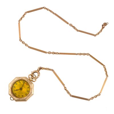 Sale Photo Thumbnail #18: 14K Gold Pocket Watch and Fob