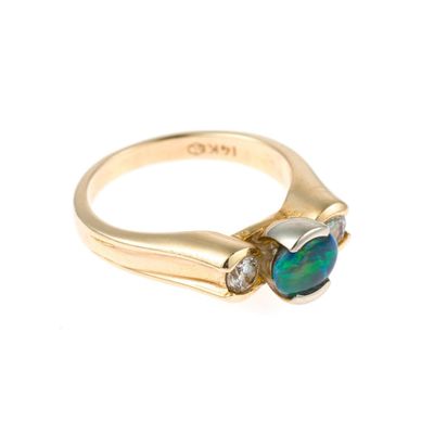 Sale Photo Thumbnail #84: 14K Gold and Opal Ring