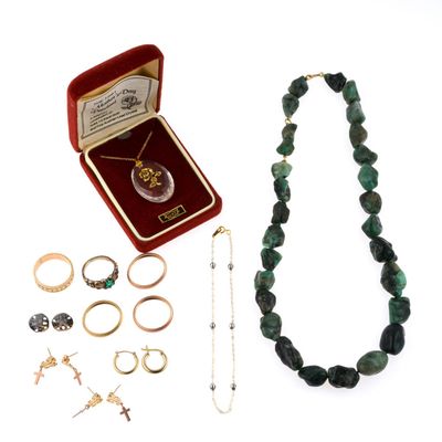 Sale Photo Thumbnail #29: Jewelry Incl. 14K Gold