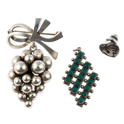 Sale Photo Thumbnail #54: Sterling Silver Pin, Pendant, and Denmark Brooch