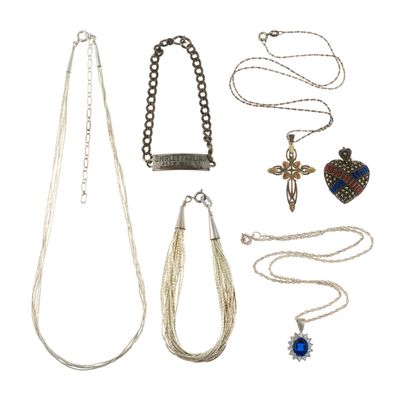 Sale Photo Thumbnail #116: Sterling Silver Necklaces and Bracelet