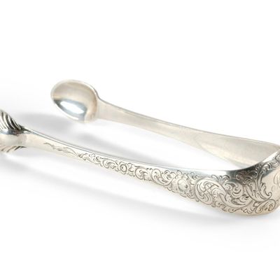 Sale Photo Thumbnail #269: James McKay Edinburgh Scottish Silver Sugar Tongs