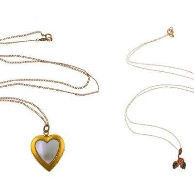 Sale Photo Thumbnail #114: 14K and 10K Gold Chain Necklaces with Pendants