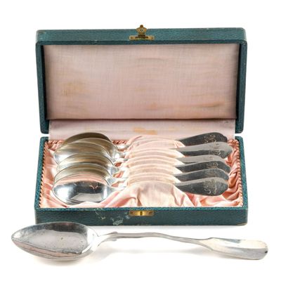 Sale Photo Thumbnail #251: Antique German Coin Silver Spoons