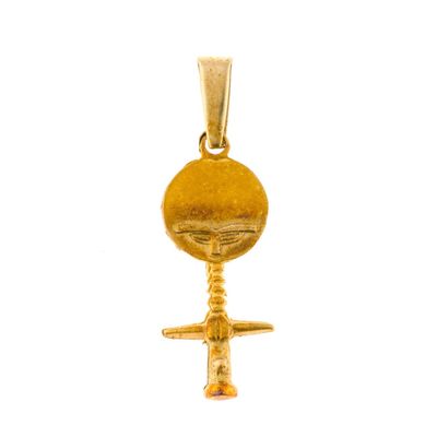 Sale Photo Thumbnail #94: 18K Gold Akuaba Fertility Pendant