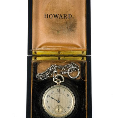 Sale Photo Thumbnail #119: 14K White Gold-Filled E. Howard Pocket Watch