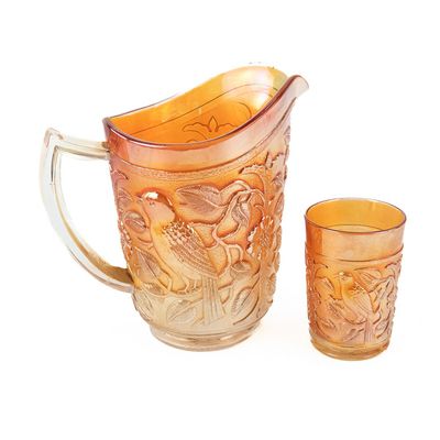 Sale Photo Thumbnail #117: Carnival Glass Imperial Robin 2-Pc Water Set