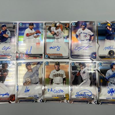 (10) Assorted Bowman Chrome Baseball Autos W/ (9) 1st Bowmans
