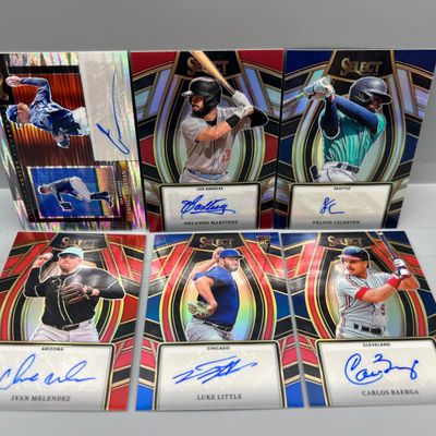 (6) Assorted Panini Baseball Pack Pulled Autos W/ Serial Numbered