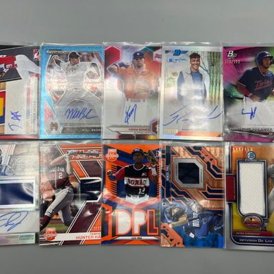 (10) Assorted Baseball Relic & Auto Cards