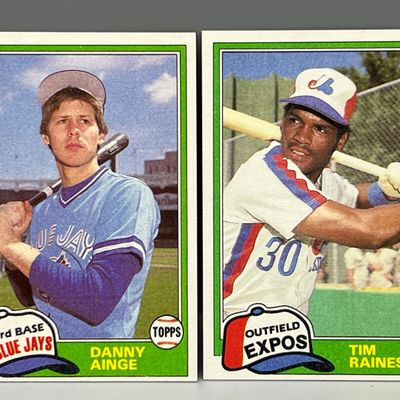 1981 Topps Traded Tim Raines RC #816 & Danny Ainge RC #727
