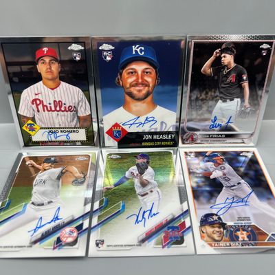 (6) Assorted Topps Chrome Baseball Autograph Cards