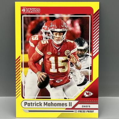 2024 Panini Donruss Patrick Mahomes II Press Proof Yellow #100