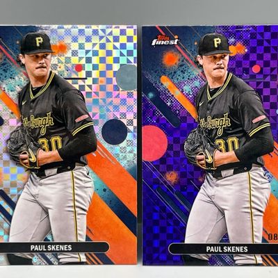 2025 Topps Finest Paul Skenes Checkerboard Refractor #50 & Purple Checkerboard Refractor #/150