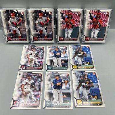 (2) 2022 Bowman Paper Baseball Complete Sets W/ Spencer Strider RCs, Cal Raleigh RCs, & O'Neil Cruz RCs