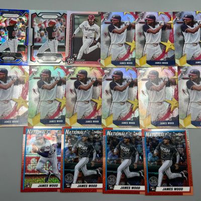 (16) James Wood Baseball Rookie Cards