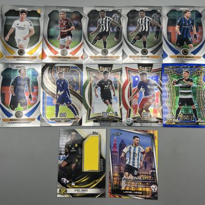 (12) Assorted Modern Soccer Cards W/ Relic & Messi
