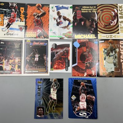 (12) Michael Jordan Basketball Cards - Inserts, Base Cards, Custom Cards