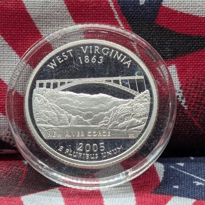 Sale Photo Thumbnail #310: 2005-S Proof  Washington 90% Silver Quarter - West Virginia