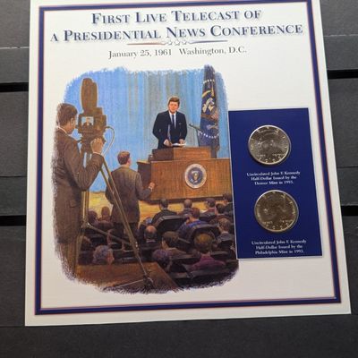 Sale Photo Thumbnail #329: 1993 P & D Kennedy Half Dollars With Stamp