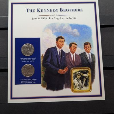 Sale Photo Thumbnail #335: 1998 P & D Kennedy Half Dollars With Stamp