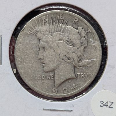 Sale Photo Thumbnail #209: 1924-P Peace 90% Silver Dollar