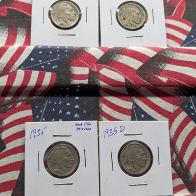 Sale Photo Thumbnail #4: 1934 P&D And 1935 P&D Indian Head Buffalo Nickels