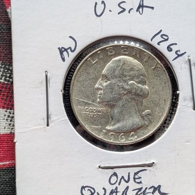 Sale Photo Thumbnail #50: 1964 Washington Quarter, 90% Silver