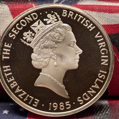 Sale Photo Thumbnail #9: 1985 British Virgin Islands $20 .925 Silver Proof Coin