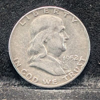 Sale Photo Thumbnail #246: 1952-D Franklin Half Dollar, 74 Years old,  90% Silver