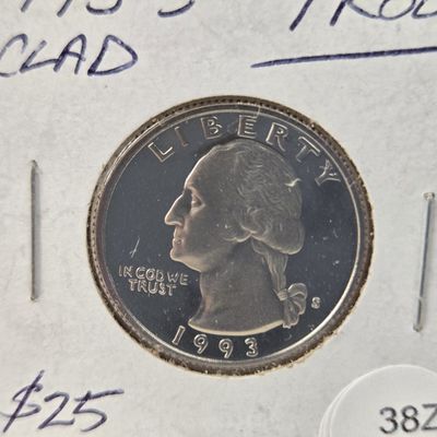 Sale Photo Thumbnail #237: 1993-S Clad "Proof" Washington Quarter