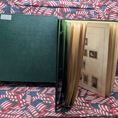 Sale Photo Thumbnail #398: National Stamp Album With 400+ U.S. Stamps, All Mint, Original Gum, Never Hinged