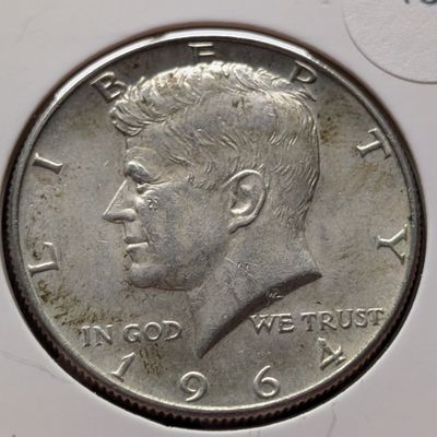 Sale Photo Thumbnail #107: 1964-D 90% Silver Kennedy Half Dollar