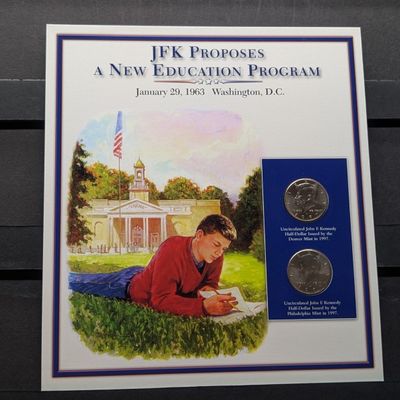 Sale Photo Thumbnail #341: 1997 P & D Kennedy Half Dollars With Stamp