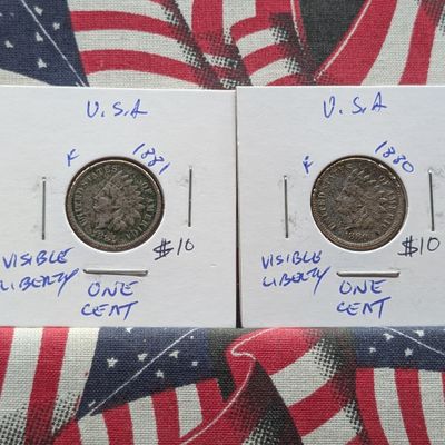 Sale Photo Thumbnail #158: 1880 & 1881 Indian Head Cents