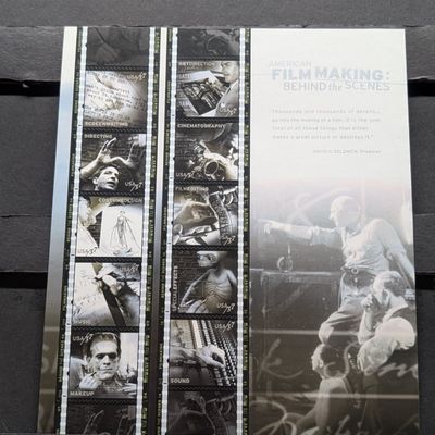 Sale Photo Thumbnail #371: 2003 American Film Making Behind The Scenes Stamp Sheet, Scott # 3772, Mint, Original Gum, Never Hinged