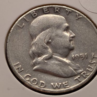 Sale Photo Thumbnail #113: 1951-S Franklin 90% Silver Half Dollar
