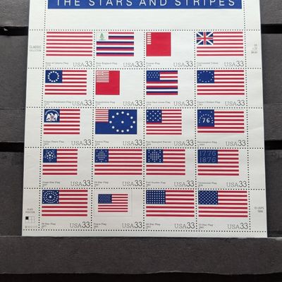 Sale Photo Thumbnail #368: 2000 The Stars & Stripes Stamp Sheet, Scott # 3403, Mint, Original Gum, Never Hinged