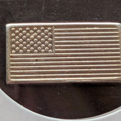 Sale Photo Thumbnail #199: 1 Gram .999 Fine Pure SILVER USA Flag Bullion Mini Fractional Bar