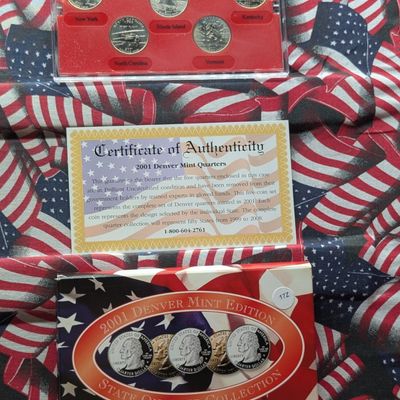 Sale Photo Thumbnail #102: 2001-D Only U.S. Mint State Quarter Set in Original Package w/ COA