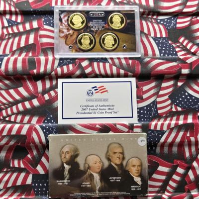 Sale Photo Thumbnail #121: 2007-S U.S. Mint Presidential Dollars Proof Set in OGP w/ COA