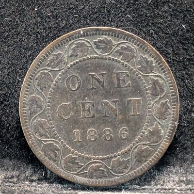 Sale Photo Thumbnail #225: 1886 CANADA 1 Cent, 140 Years Old!